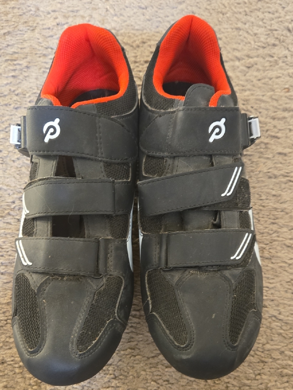Peloton Men's Black Cycling Shoes with Cleats